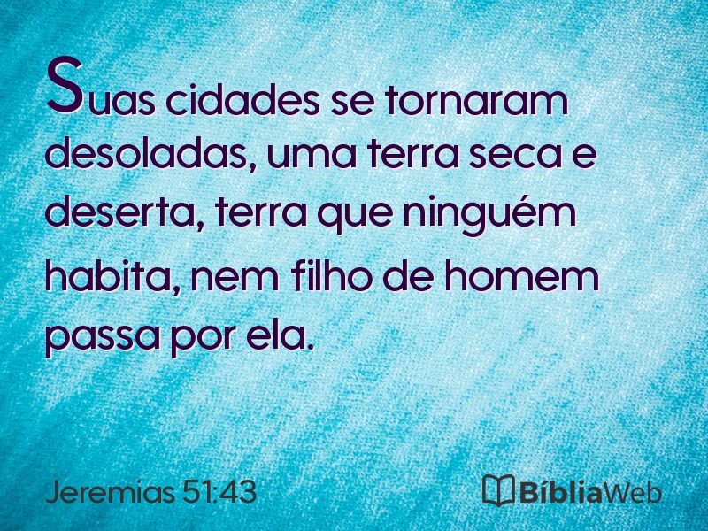 Jeremias 51:43 em imagem para compartilhar