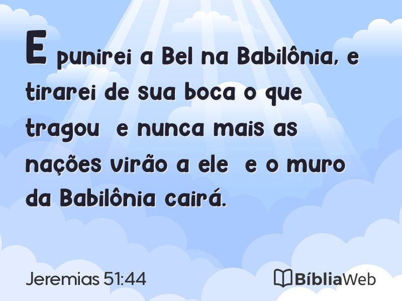 Jeremias 51:44 em imagem para compartilhar