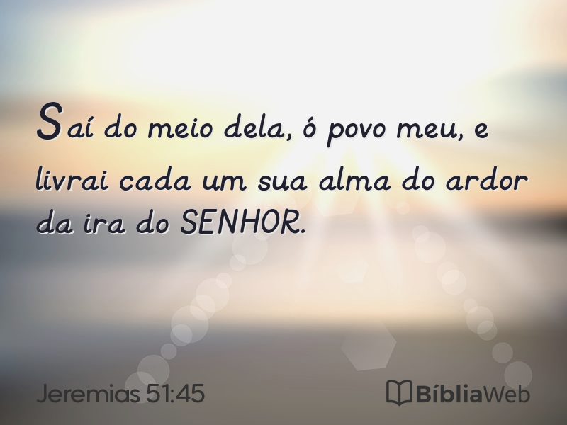 Jeremias 51:45 em imagem para compartilhar