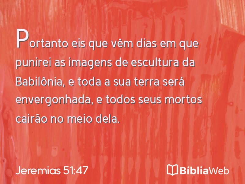 Jeremias 51:47 em imagem para compartilhar