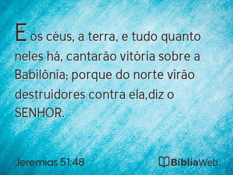 Jeremias 51:48 em imagem para compartilhar