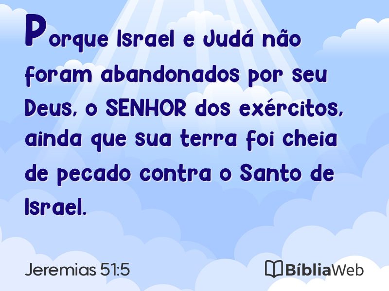 Jeremias 51:5 em imagem para compartilhar
