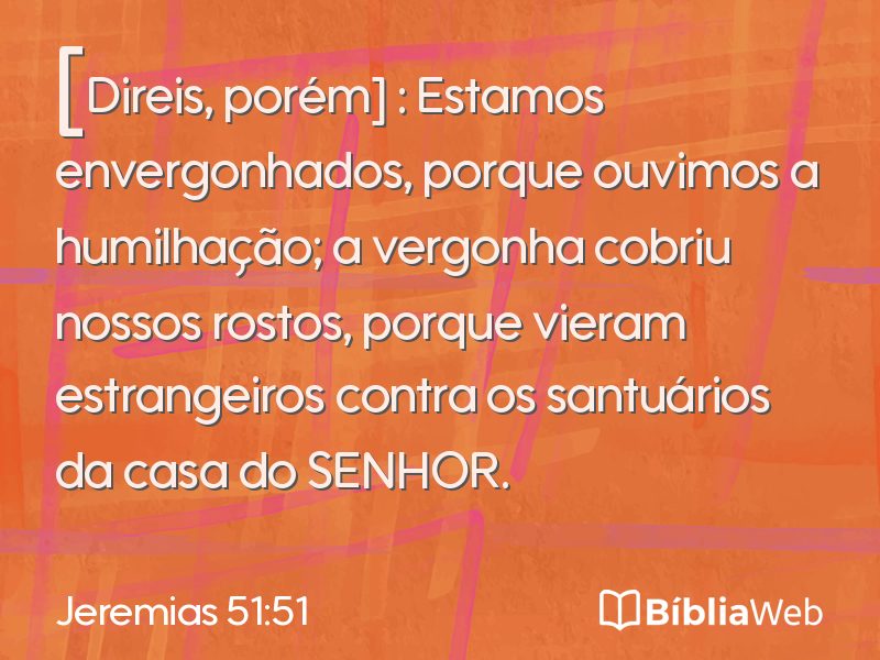 Jeremias 51:51 em imagem para compartilhar