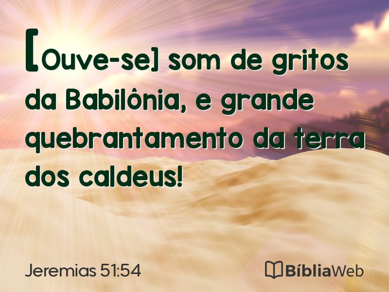 Jeremias 51:54 em imagem para compartilhar