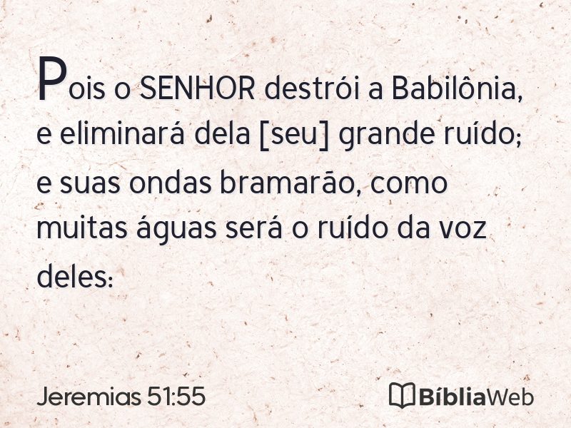 Jeremias 51:55 em imagem para compartilhar