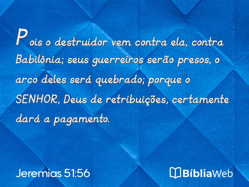 Jeremias 51:56 em imagem para compartilhar