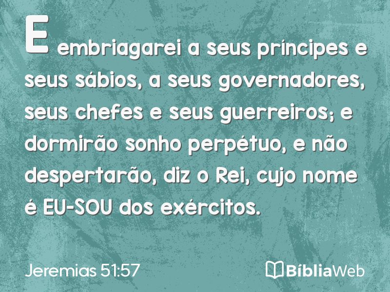 Jeremias 51:57 em imagem para compartilhar