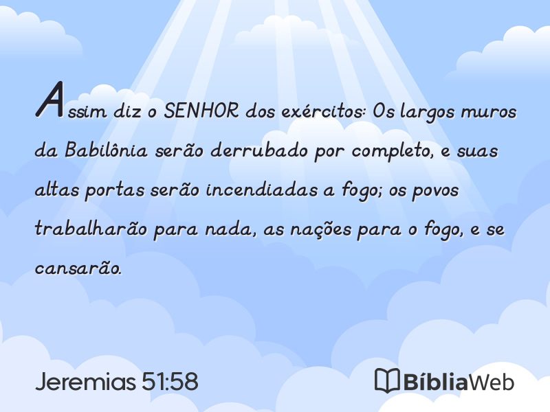 Jeremias 51:58 em imagem para compartilhar