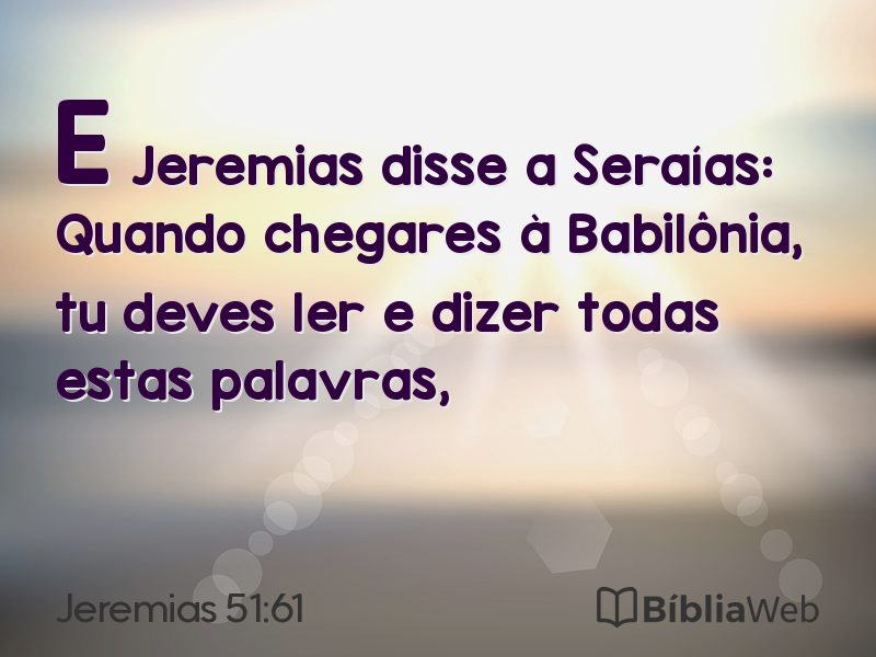 Jeremias 51:61 em imagem para compartilhar