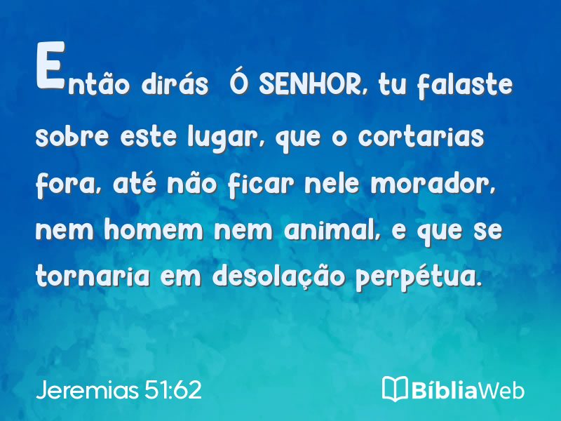 Jeremias 51:62 em imagem para compartilhar