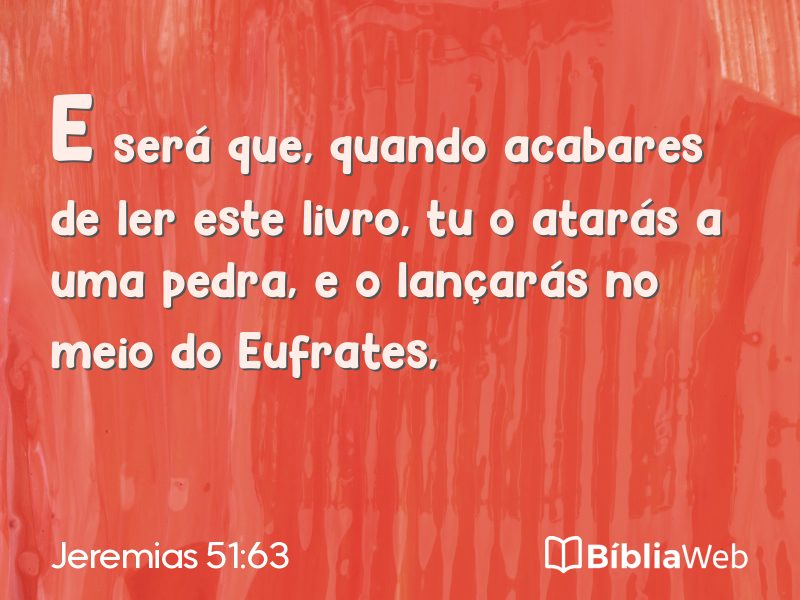 Jeremias 51:63 em imagem para compartilhar