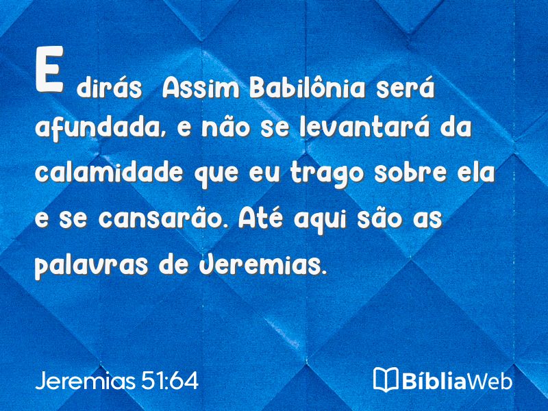 Jeremias 51:64 em imagem para compartilhar
