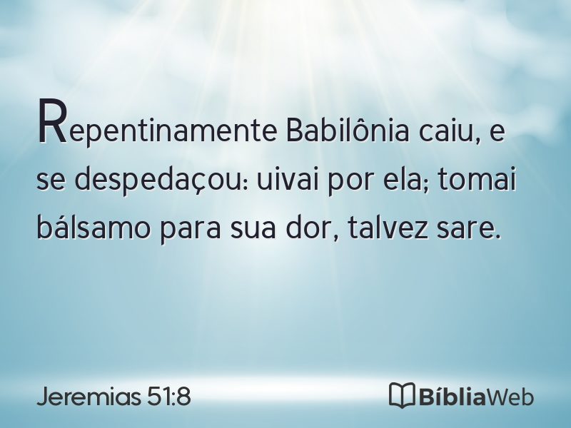 Jeremias 51:8 em imagem para compartilhar