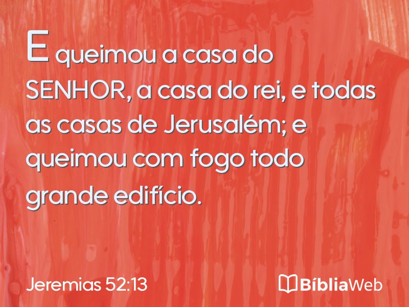 Jeremias 52:13 em imagem para compartilhar