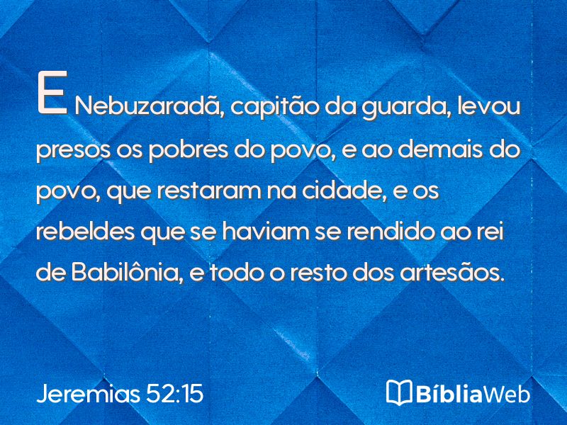 Jeremias 52:15 em imagem para compartilhar
