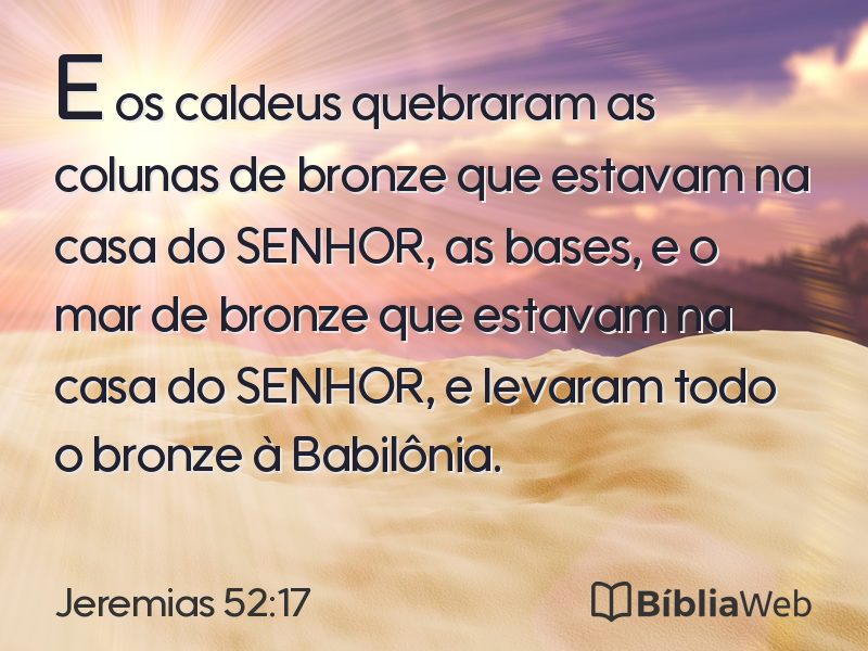 Jeremias 52:17 em imagem para compartilhar