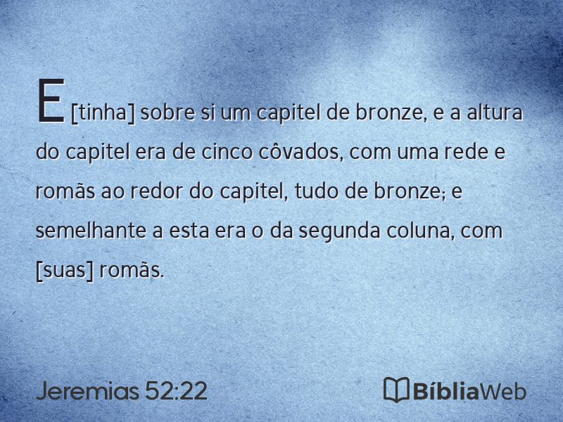 Jeremias 52:22 em imagem para compartilhar