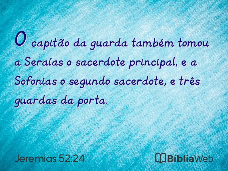 Jeremias 52:24 em imagem para compartilhar