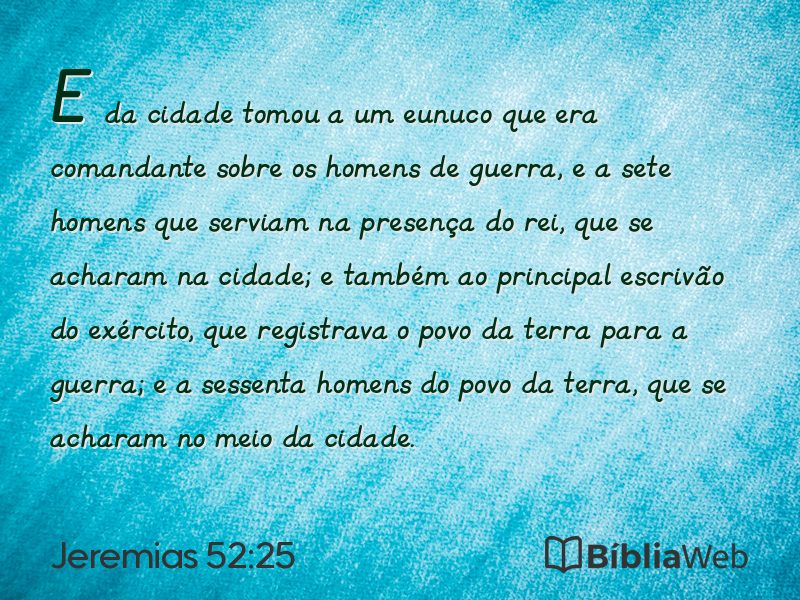 Jeremias 52:25 em imagem para compartilhar