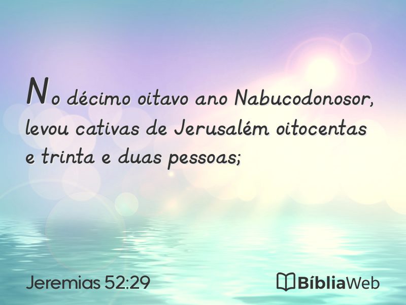 Jeremias 52:29 em imagem para compartilhar