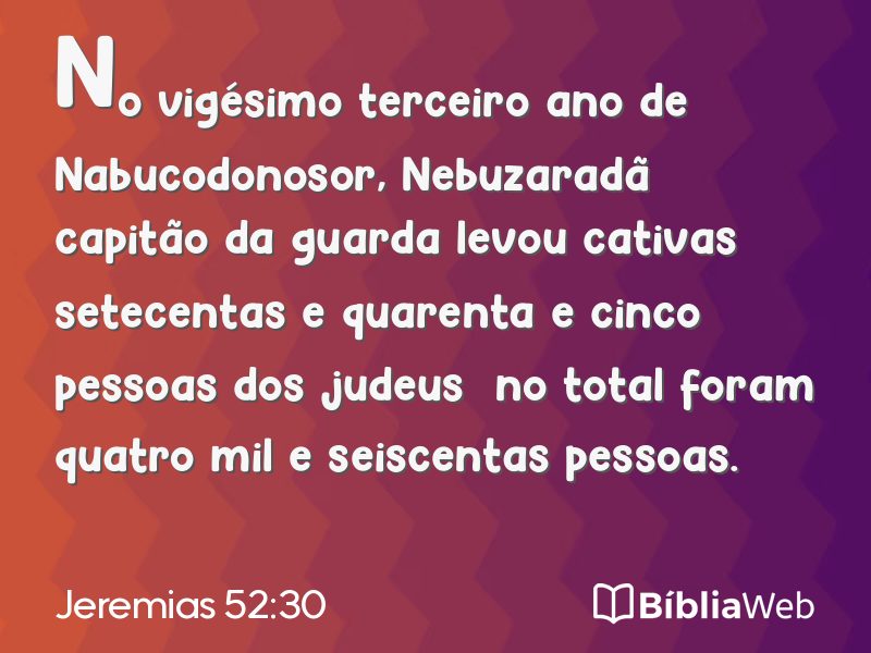 Jeremias 52:30 em imagem para compartilhar