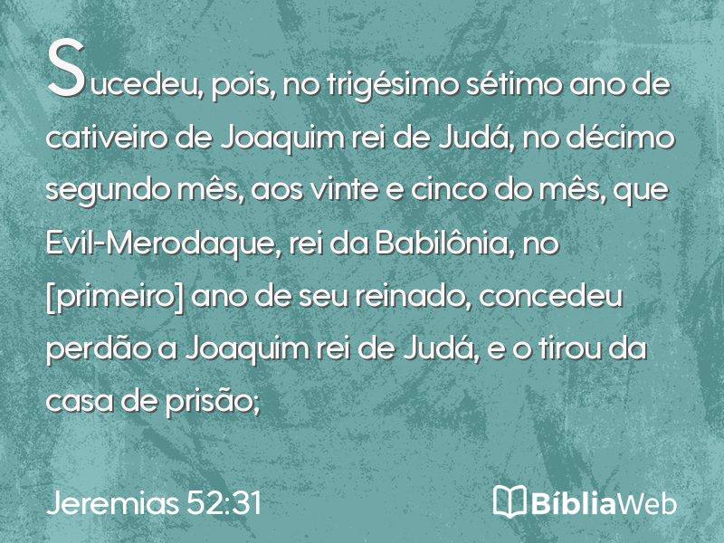 Jeremias 52:31 em imagem para compartilhar