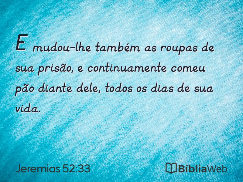 Jeremias 52:33 em imagem para compartilhar