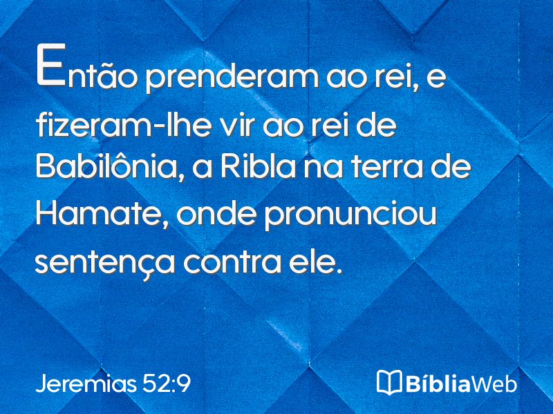 Jeremias 52:9 em imagem para compartilhar