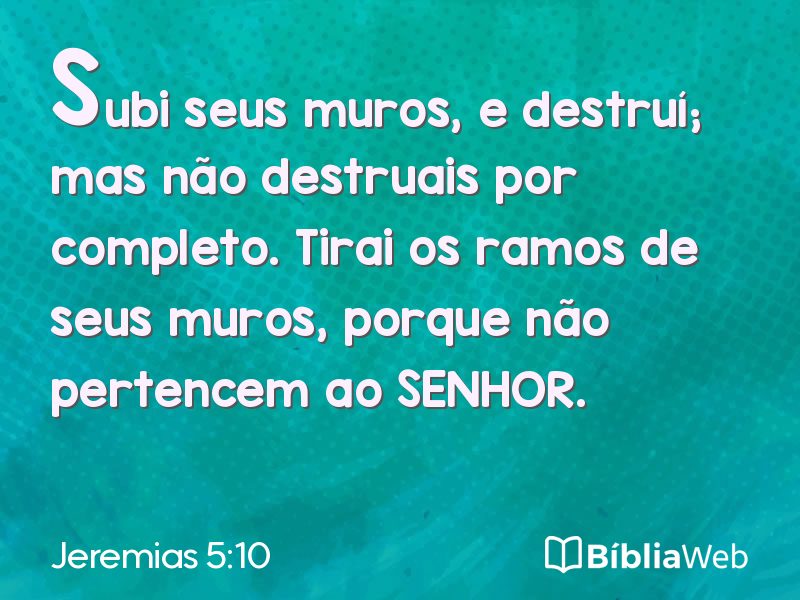 Jeremias 5:10 em imagem para compartilhar