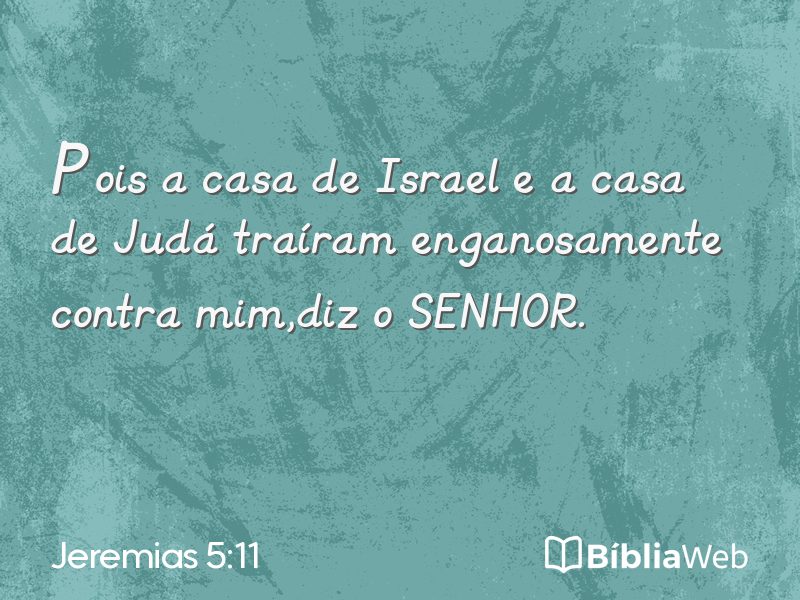 Jeremias 5:11 em imagem para compartilhar