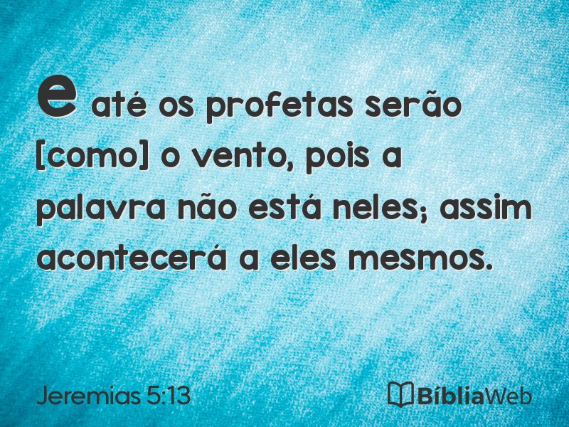 Jeremias 5:13 em imagem para compartilhar