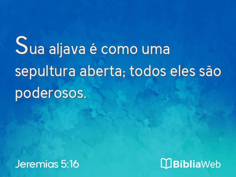 Jeremias 5:16 em imagem para compartilhar