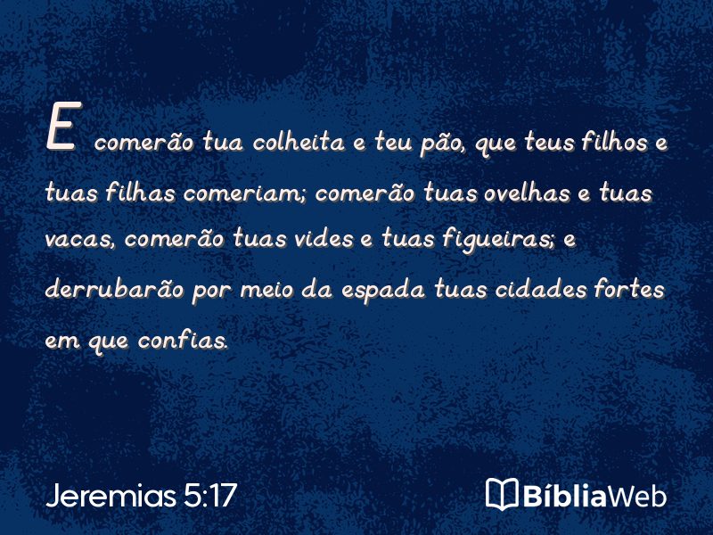 Jeremias 5:17 em imagem para compartilhar