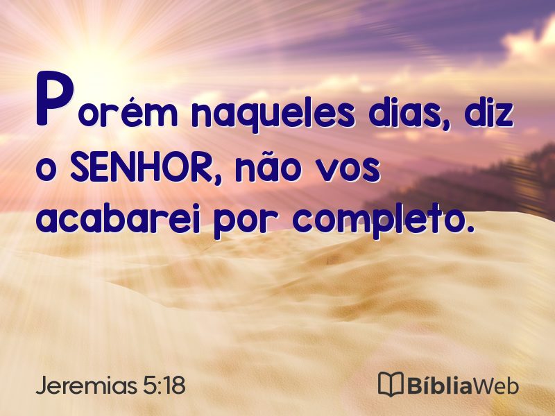 Jeremias 5:18 em imagem para compartilhar