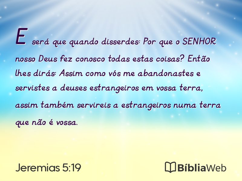 Jeremias 5:19 em imagem para compartilhar