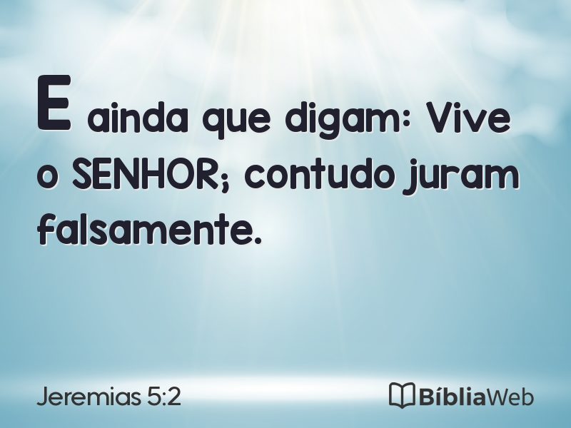Jeremias 5:2 em imagem para compartilhar