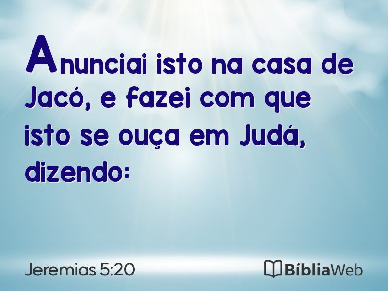 Jeremias 5:20 em imagem para compartilhar