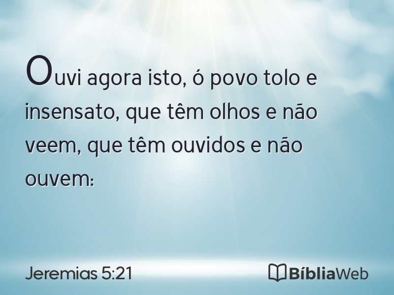 Jeremias 5:21 em imagem para compartilhar