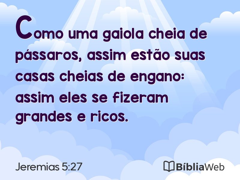 Jeremias 5:27 em imagem para compartilhar