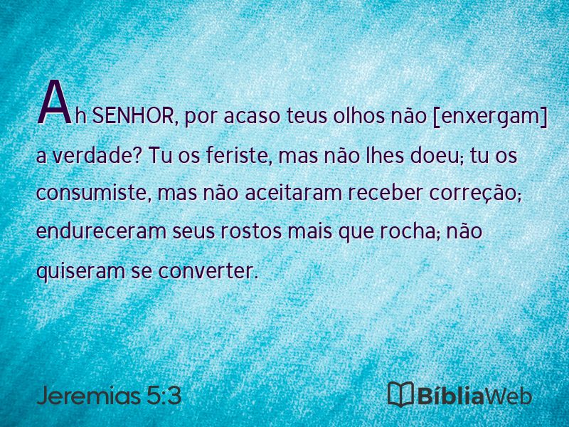 Jeremias 5:3 em imagem para compartilhar