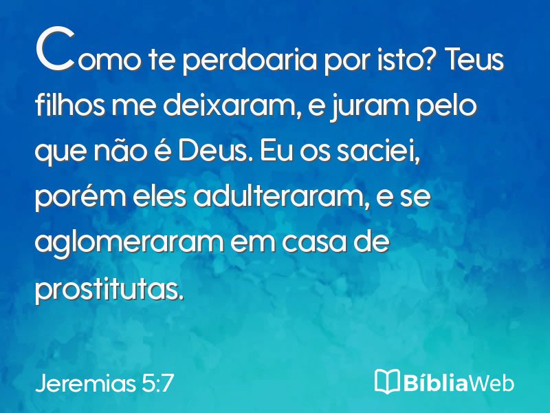 Jeremias 5:7 em imagem para compartilhar