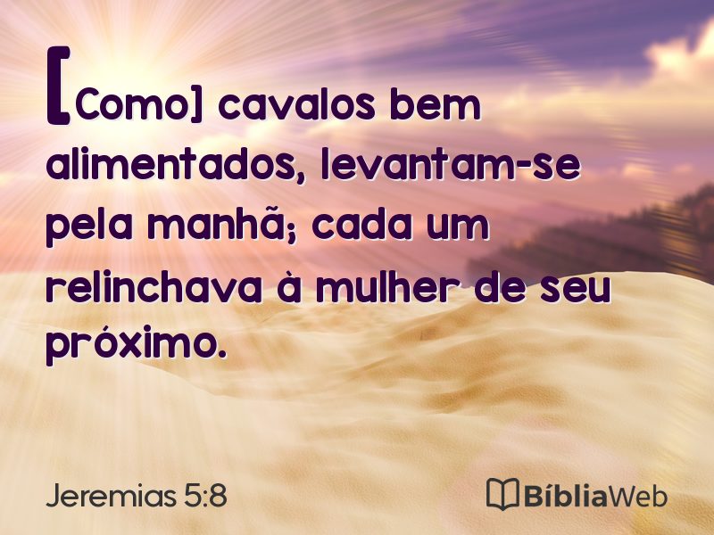 Jeremias 5:8 em imagem para compartilhar