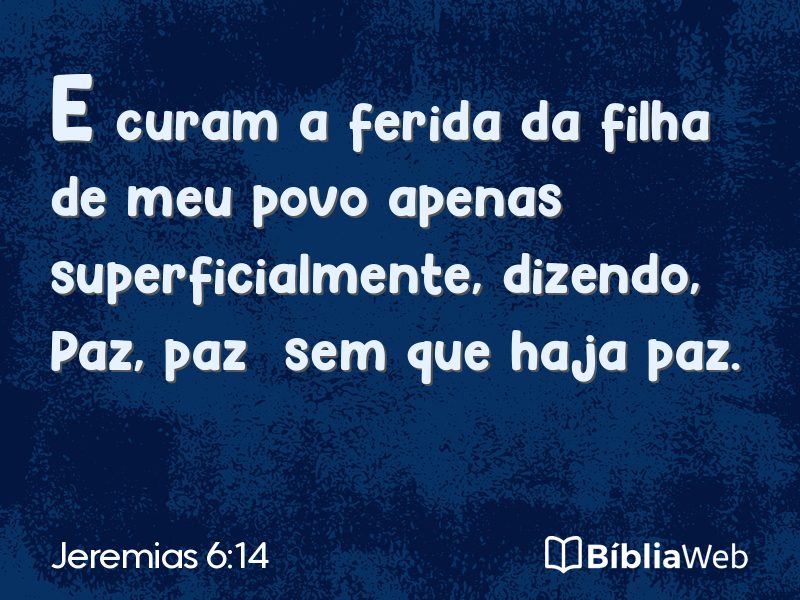 Jeremias 6:14 em imagem para compartilhar