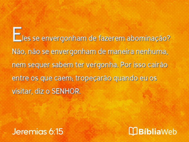 Jeremias 6:15 em imagem para compartilhar