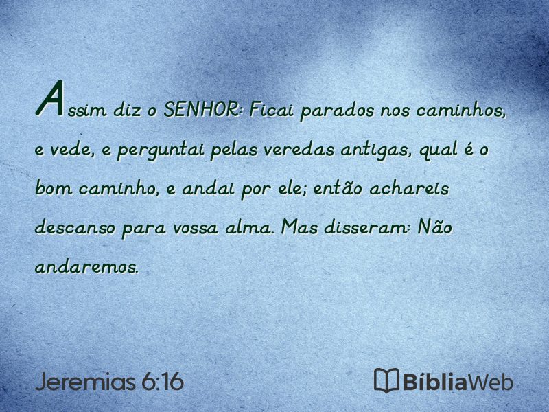 Jeremias 6:16 em imagem para compartilhar