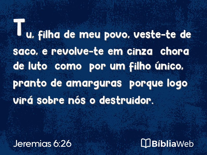 Jeremias 6:26 em imagem para compartilhar