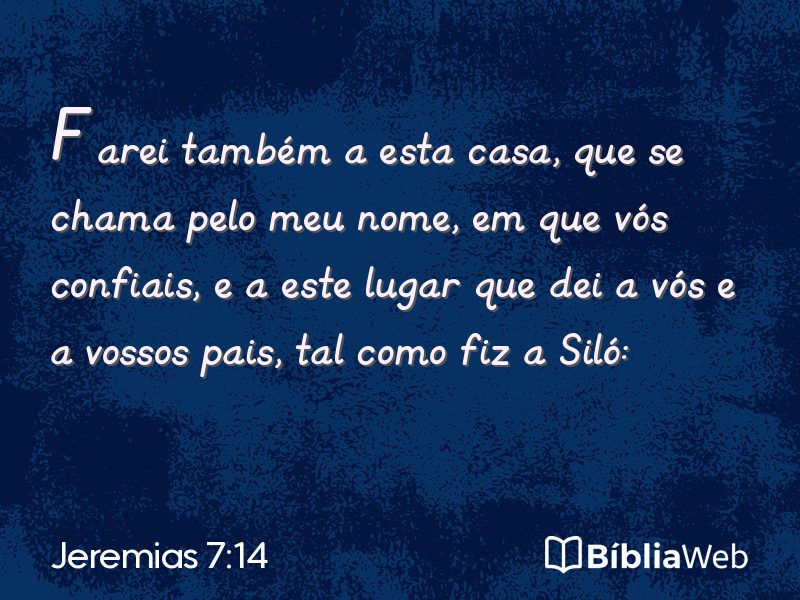 Jeremias 7:14 em imagem para compartilhar