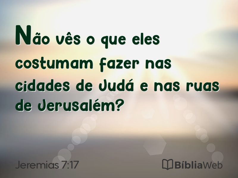 Jeremias 7:17 em imagem para compartilhar