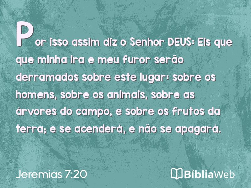 Jeremias 7:20 em imagem para compartilhar