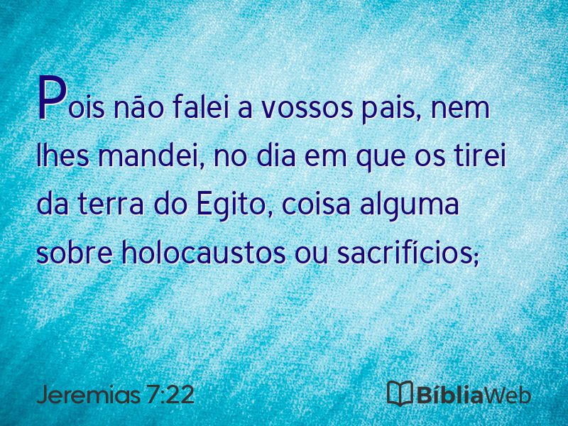Jeremias 7:22 em imagem para compartilhar